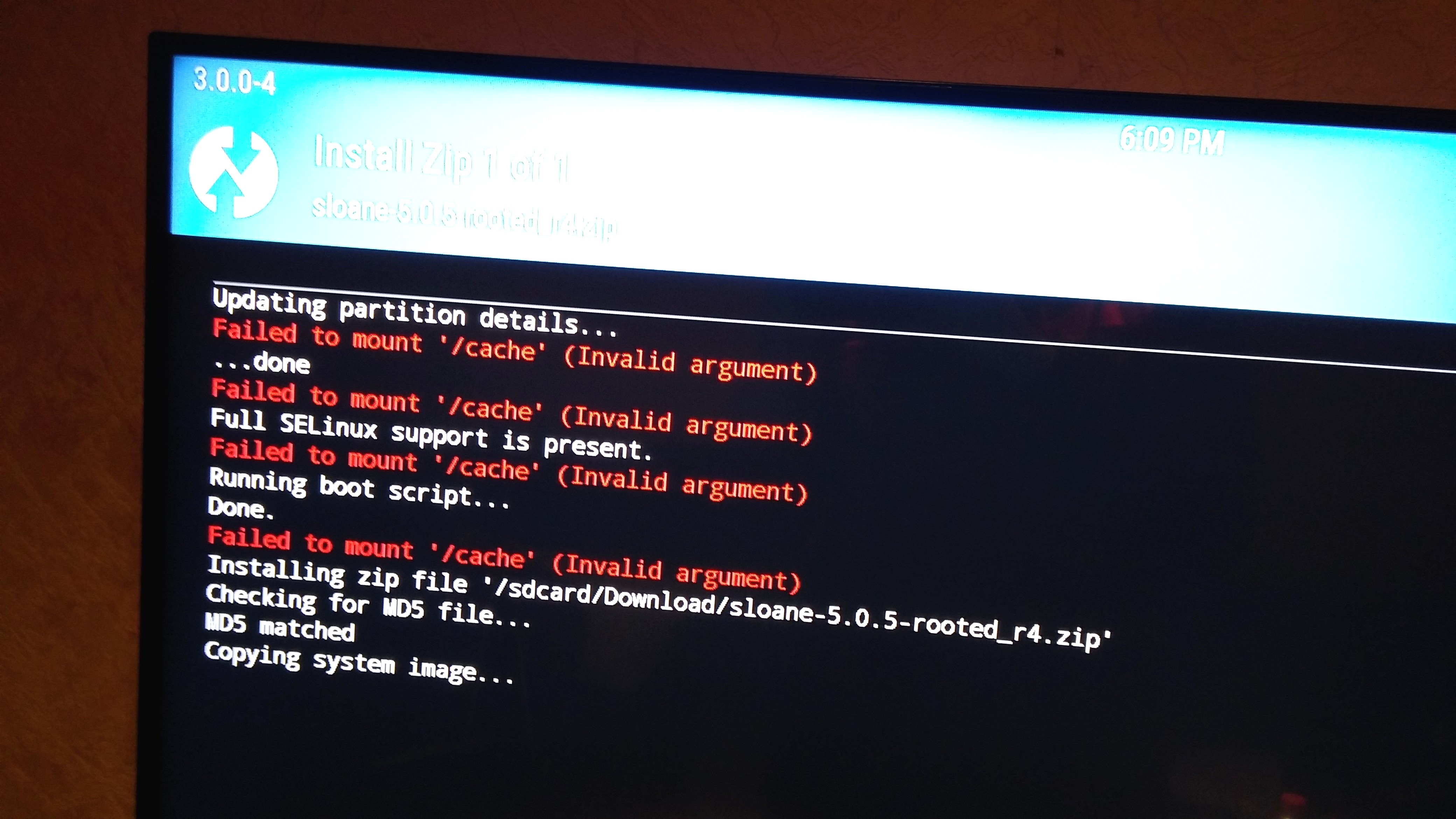 Begini lho! Caranya atasi masalah Failed To Mount System (Invalid Argument) pada MAXTRON B10 via TWRP