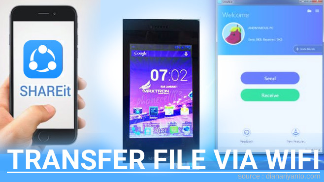 Kirim dan Transfer File via Wifi di MAXTRON V1 Menggunakan ShareIt Versi Baru